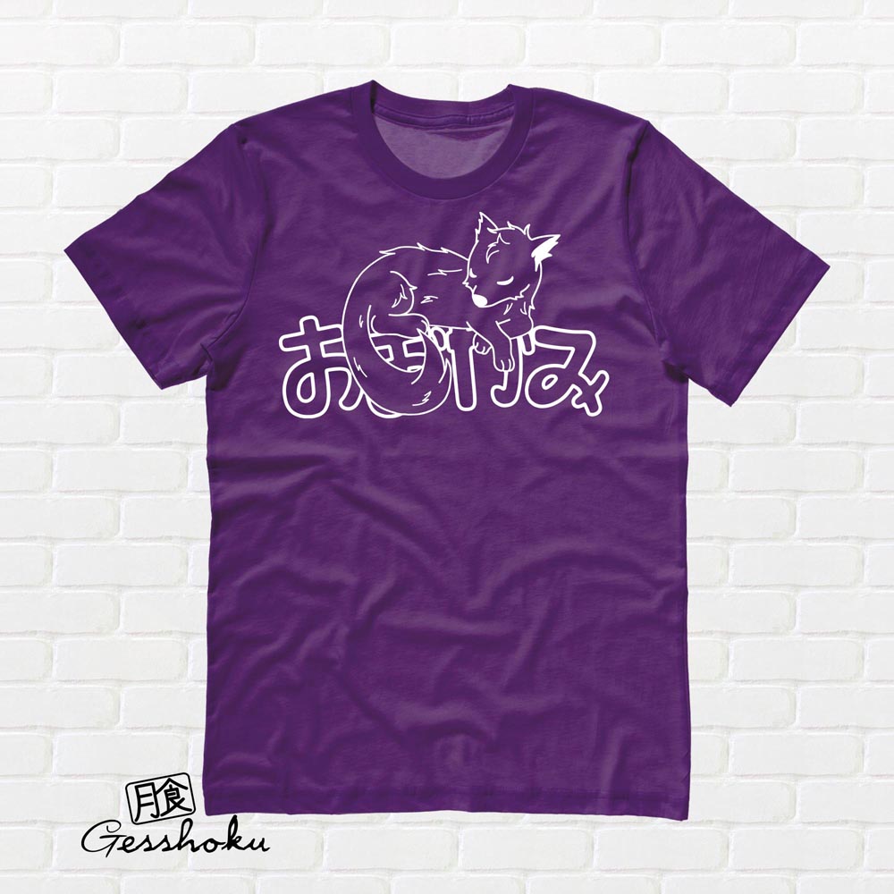 Sleepy Wolf T-shirt - Purple