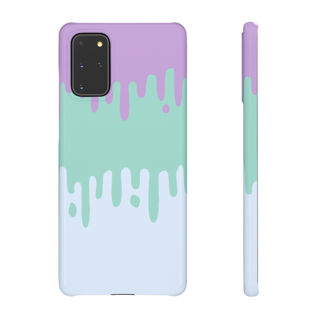 Pastel Drips Case for iPhone/Galaxy - Purple Green Blue