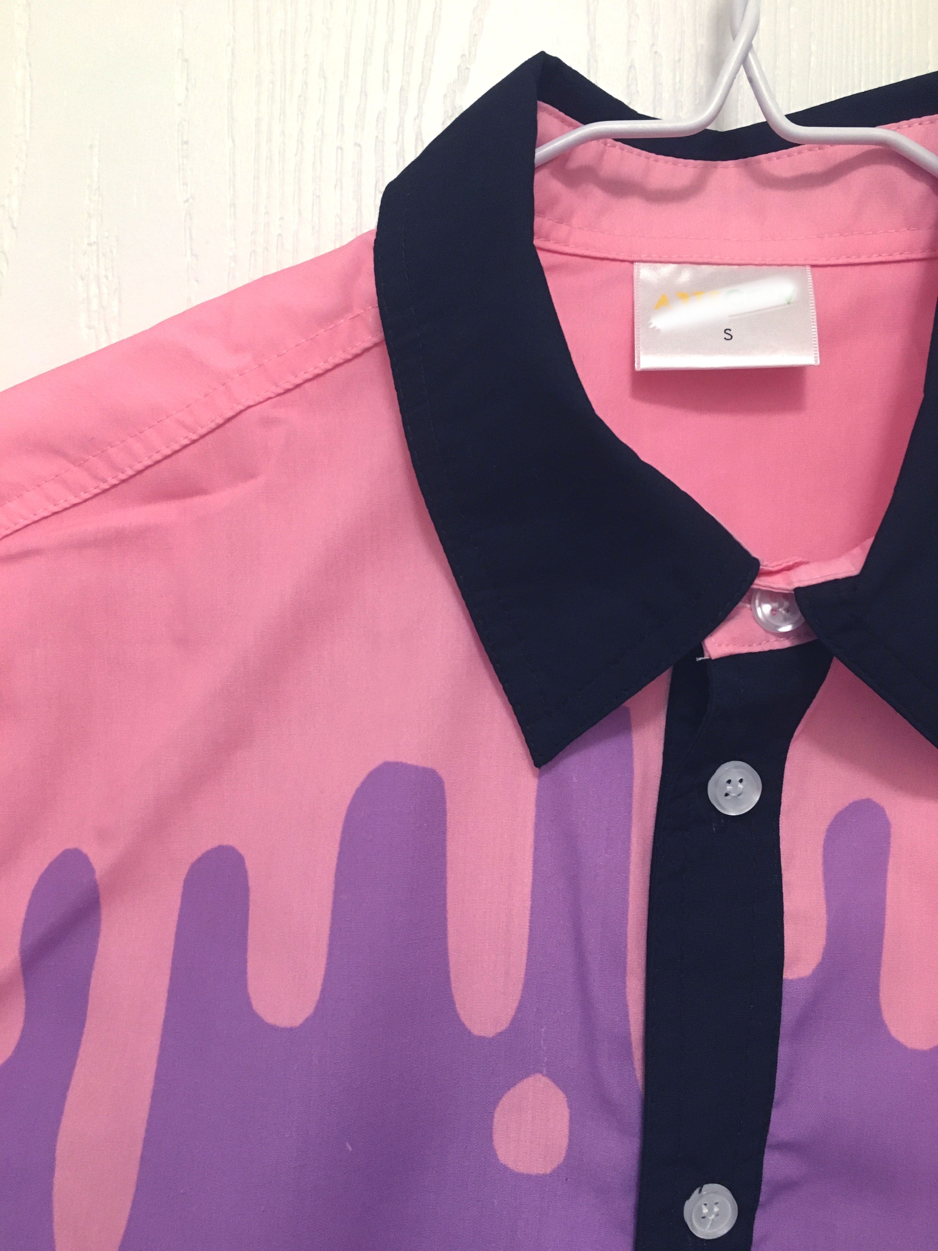 Pastel Slime Dripping Button Shirt -