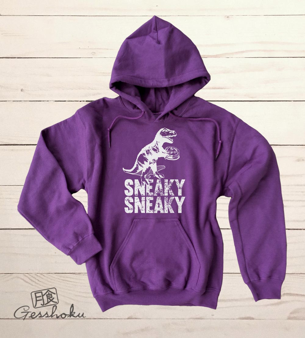 Sneaky Dino Pullover Hoodie - Purple