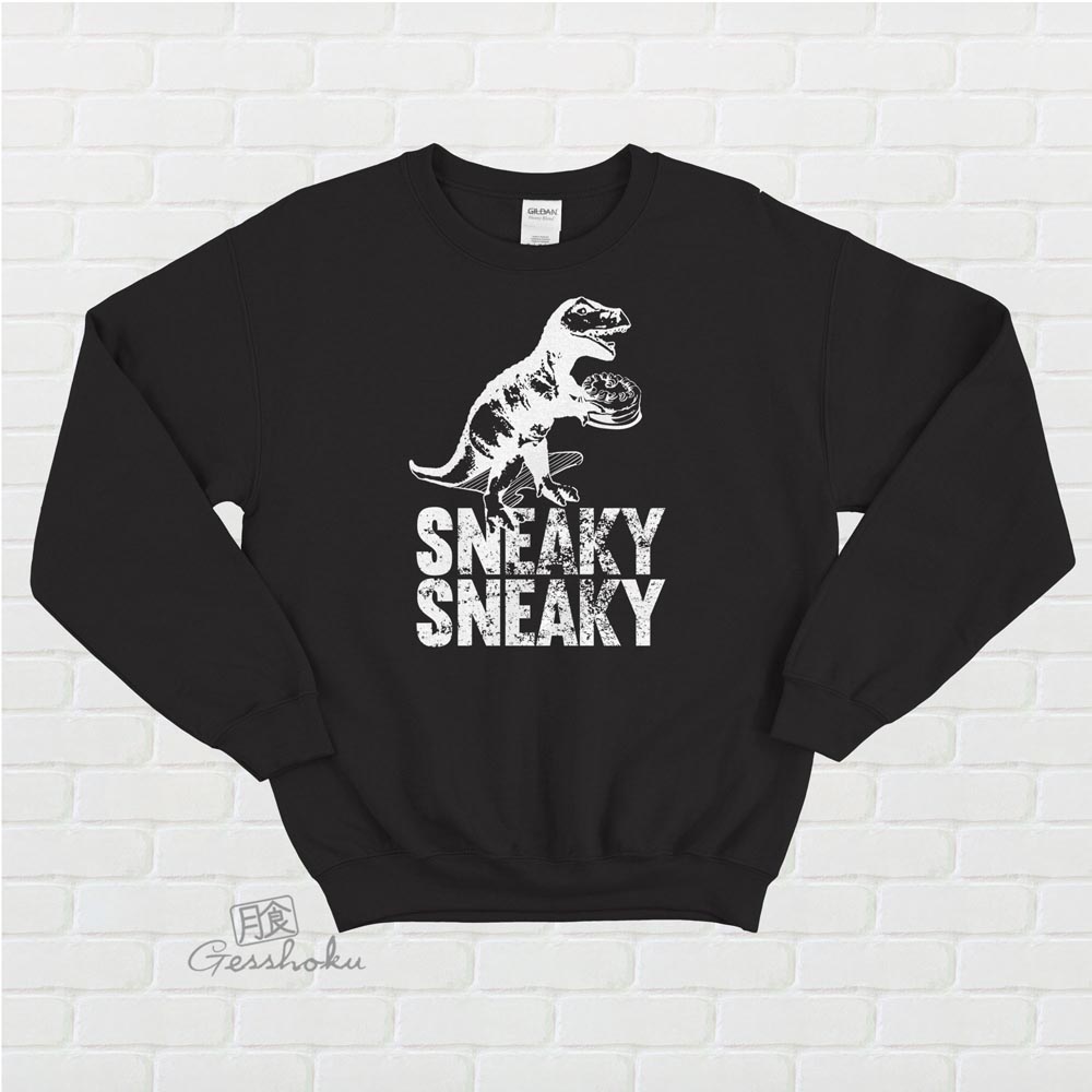 Sneaky Dino Crewneck Sweatshirt - Black