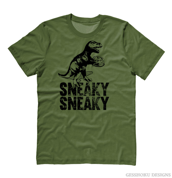 Sneaky Dino T-shirt - Olive Green