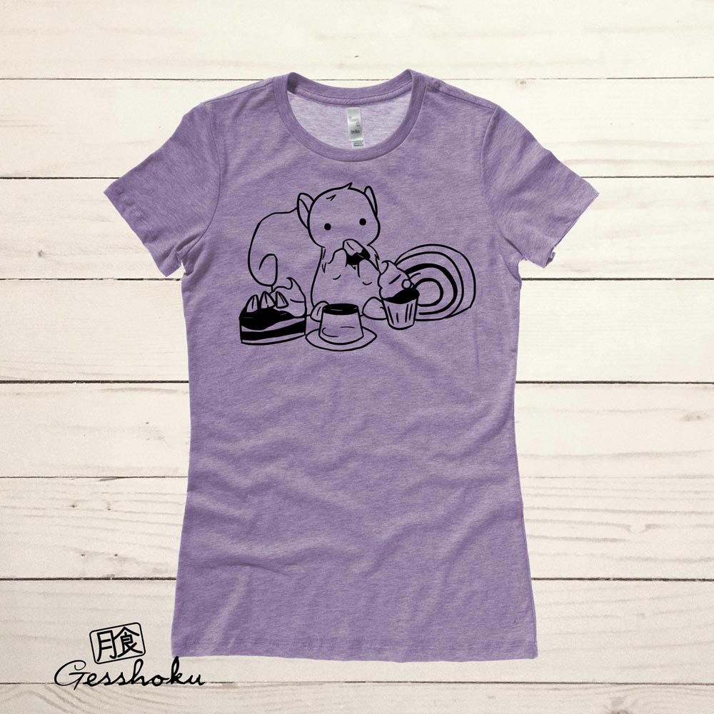 Squirrels and Sweets Ladies T-shirt - Heather Purple