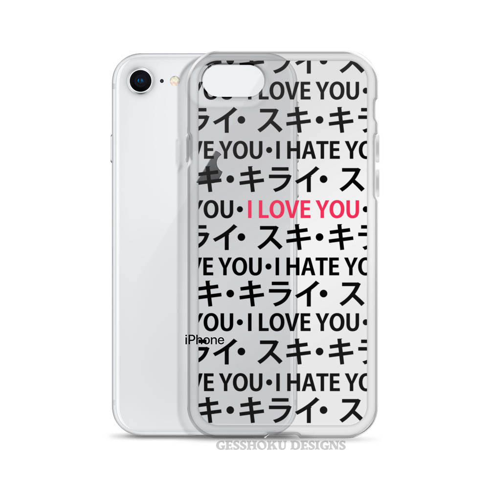 Love Hate Relationship Phone Case for iPhone or Galaxy - Transparent