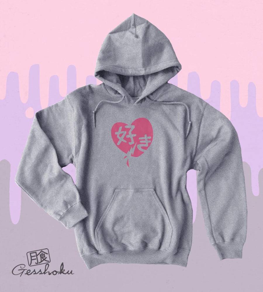 Suki Love Pullover Hoodie - Light Grey