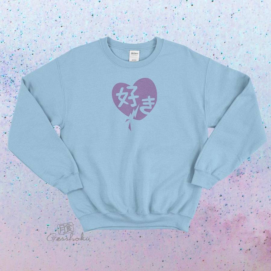 Suki Love Crewneck Sweatshirt - Light Blue