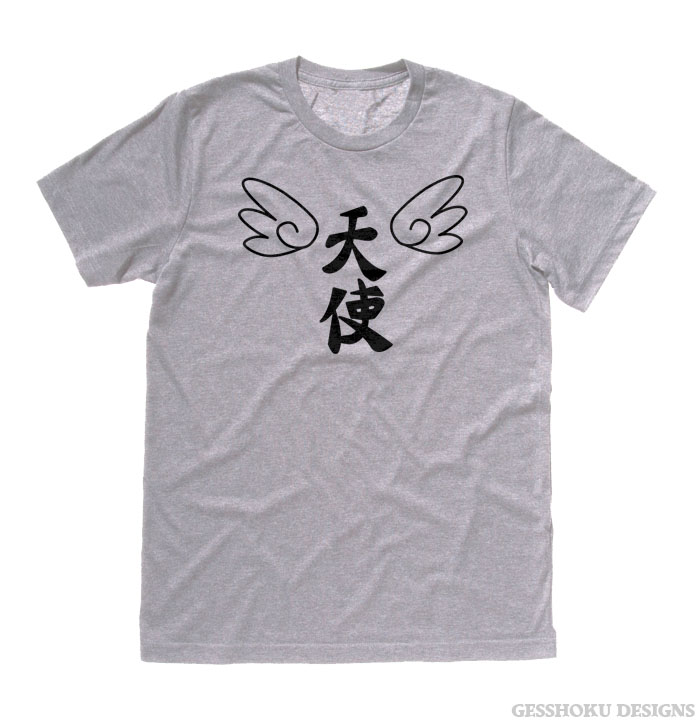 Tenshi Angel Kanji T-shirt - Light Grey