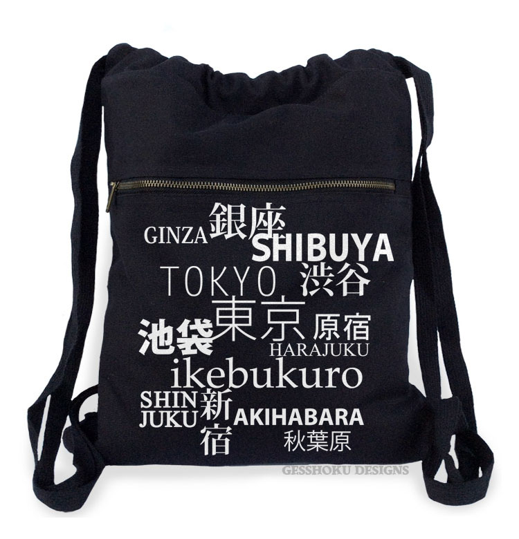 Tokyo Love Cinch Backpack - Black