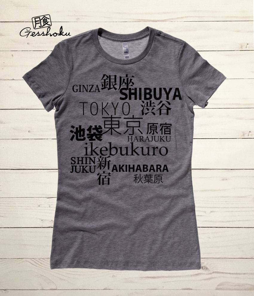 Tokyo Love Ladies T-shirt - Charcoal Grey