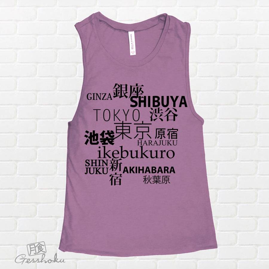 Tokyo Love Sleeveless Tank Top - Purple