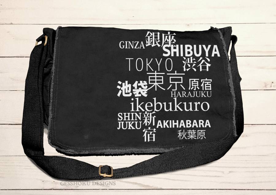 Tokyo Love Messenger Bag - Black