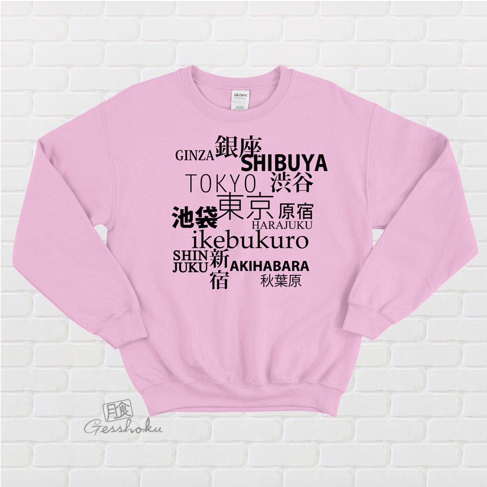 Tokyo Love Crewneck Sweatshirt - Light Pink
