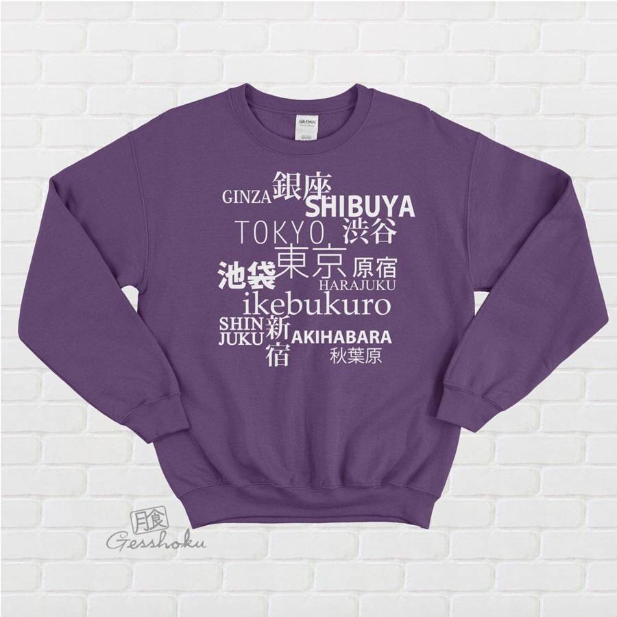 Tokyo Love Crewneck Sweatshirt - Purple