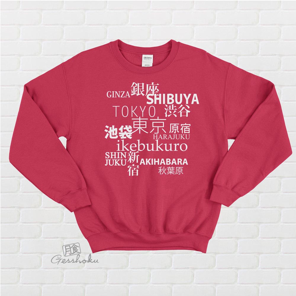 Tokyo Love Crewneck Sweatshirt - Red