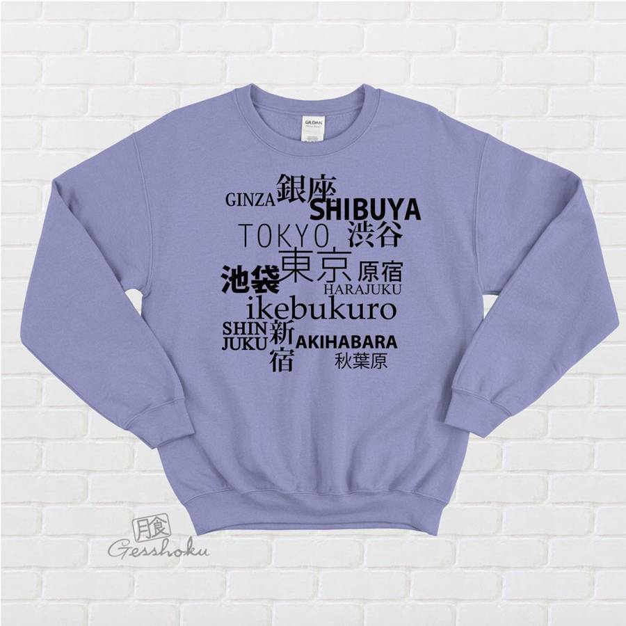 Tokyo Love Crewneck Sweatshirt - Violet