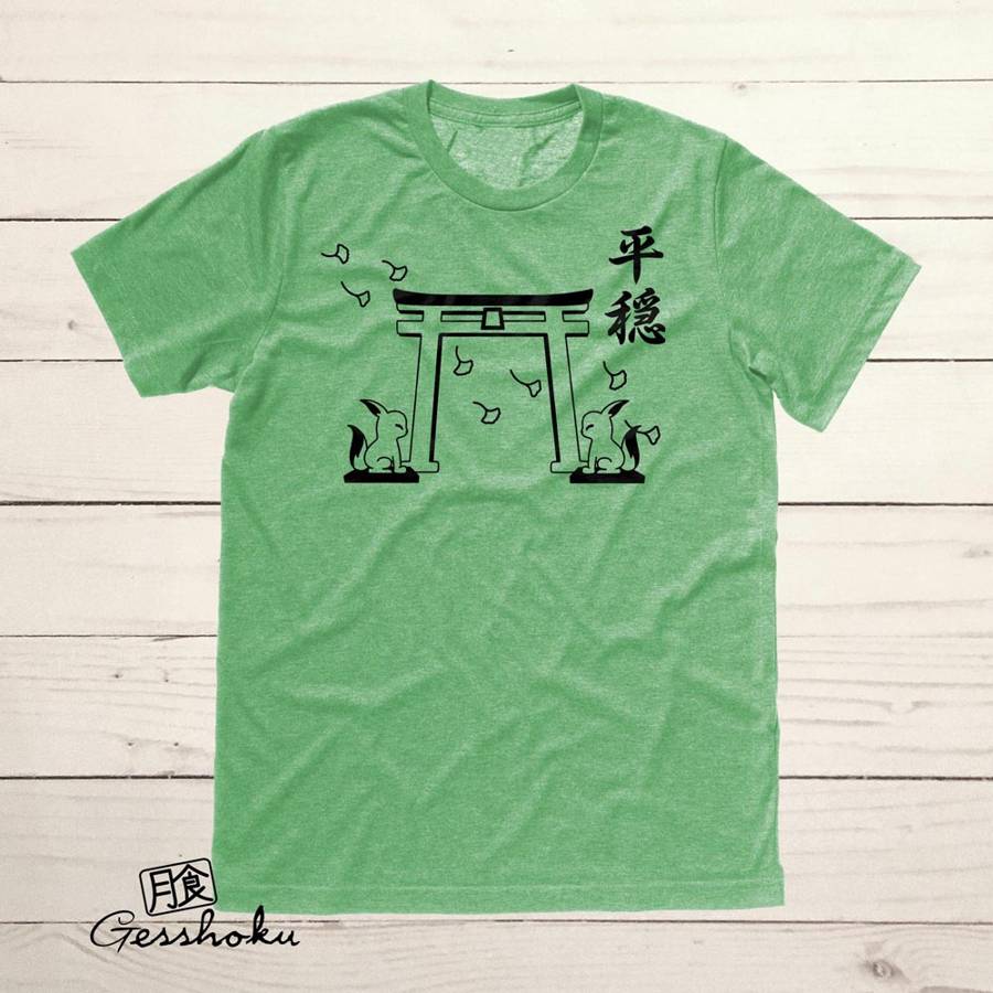 Tranquility Shrine Gate T-shirt - Heather Green