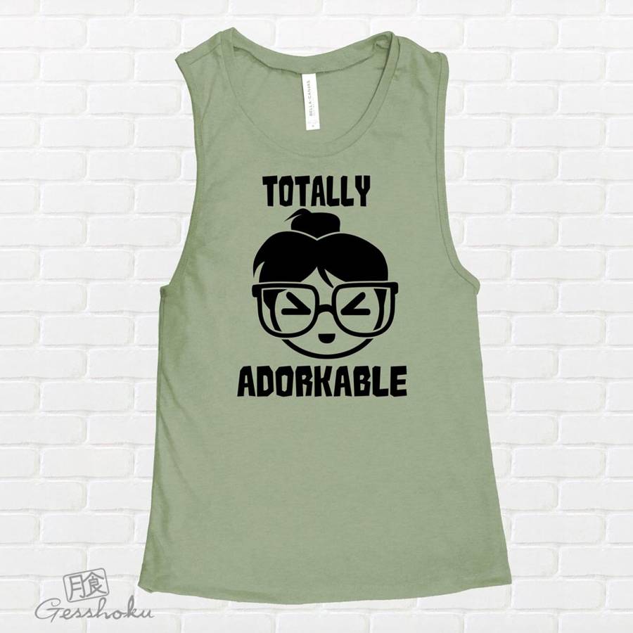 Totally Adorkable Sleeveless Top - Zen Green