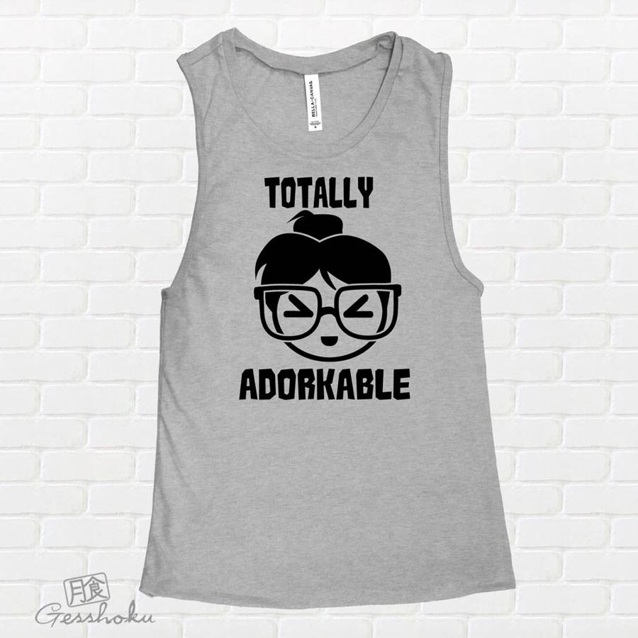 Totally Adorkable Sleeveless Top - Light Grey