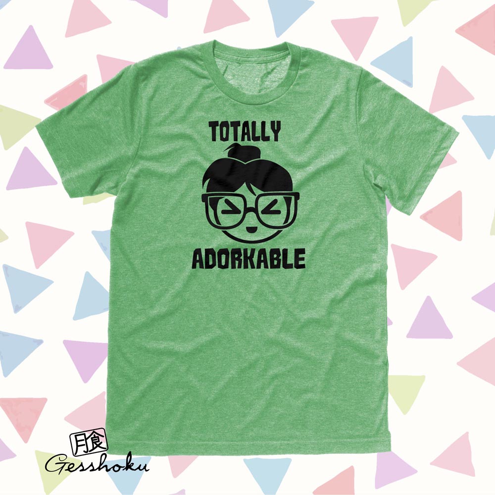 Totally Adorkable T-shirt - Heather Green