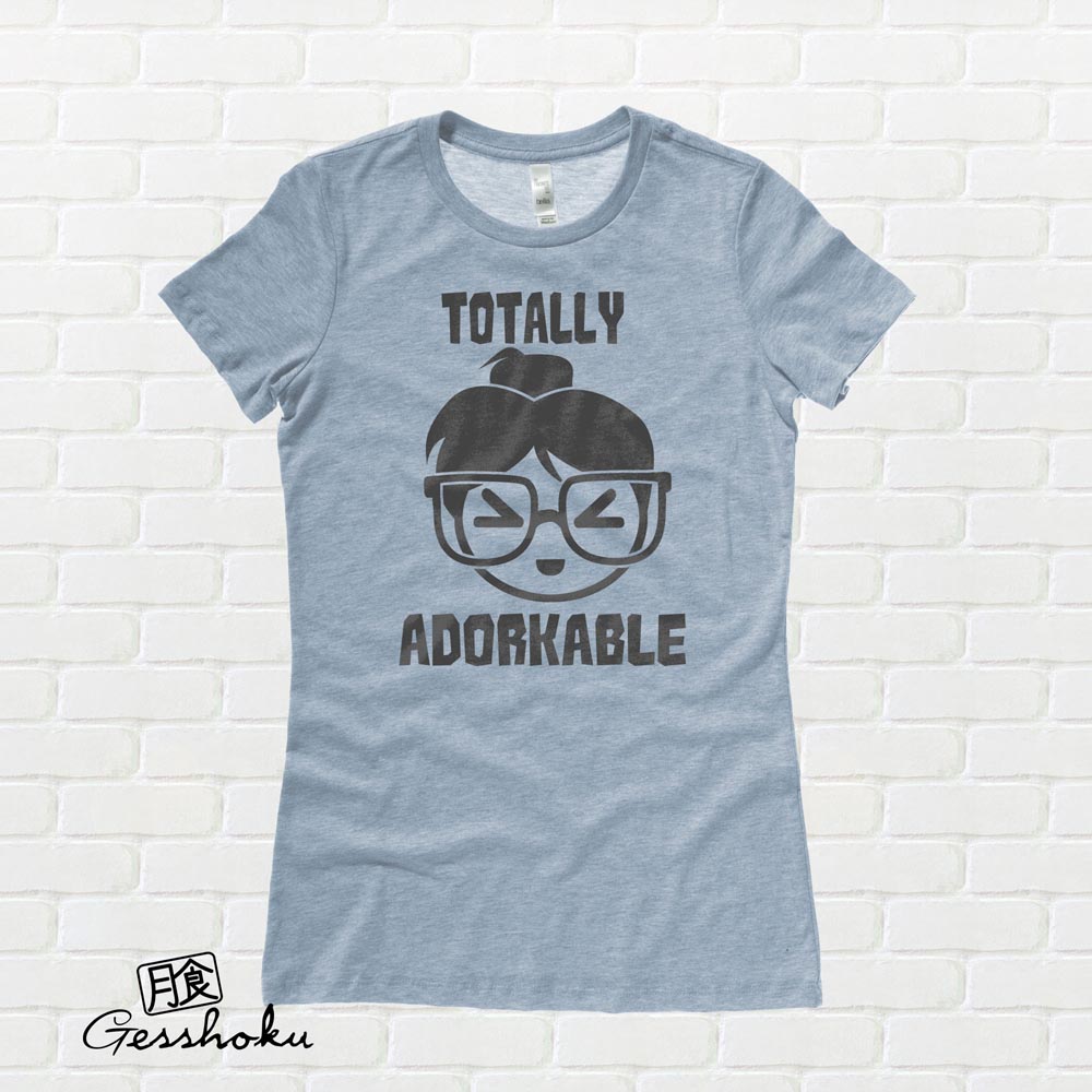 Totally Adorkable Ladies T-shirt - Light Blue