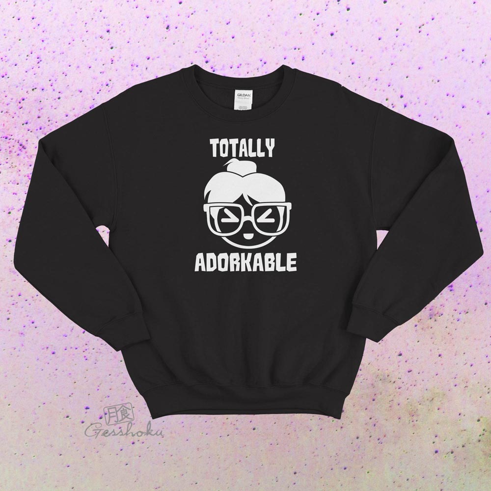 Totally Adorkable Crewneck Sweatshirt - Black