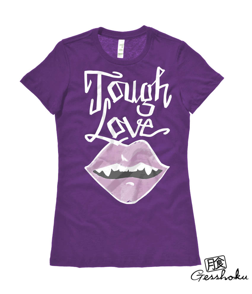 Tough Love Vampire Bite Ladies T-shirt - Purple