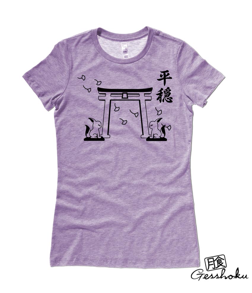 Tranquility Shrine Gate Ladies T-shirt - Heather Purple