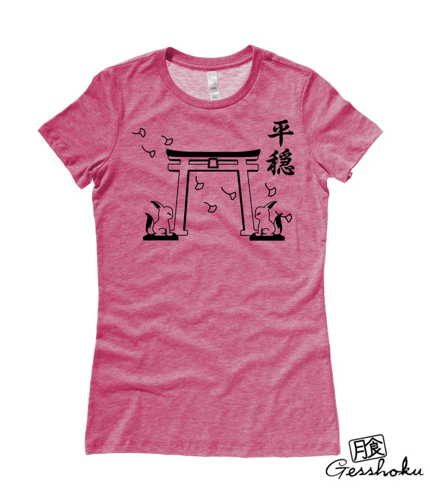 Tranquility Shrine Gate Ladies T-shirt - Heather Raspberry