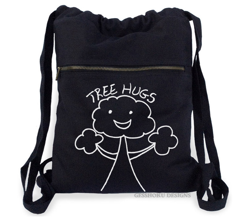 Tree Hugs Cinch Backpack - Black