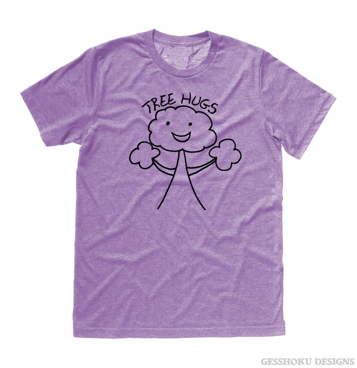 Tree Hugs T-shirt - Heather Purple