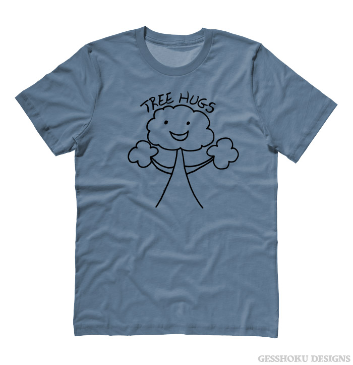 Tree Hugs T-shirt - Stone Blue