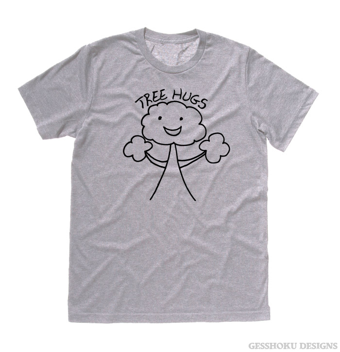 Tree Hugs T-shirt - Light Grey