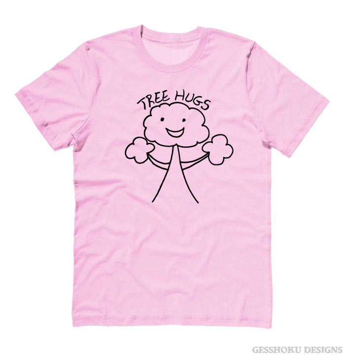 Tree Hugs T-shirt - Light Pink