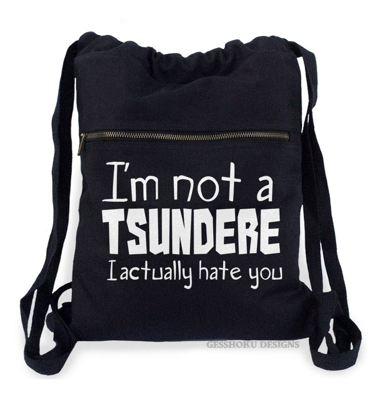 Not a Tsundere Cinch Backpack - Black