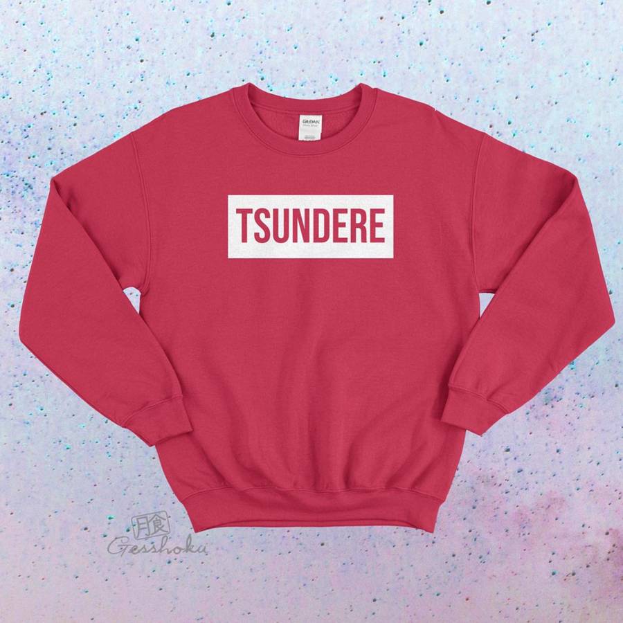 Tsundere Crewneck Sweatshirt - Red