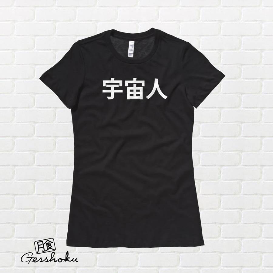 Uchuujin Alien Ladies T-shirt - Black