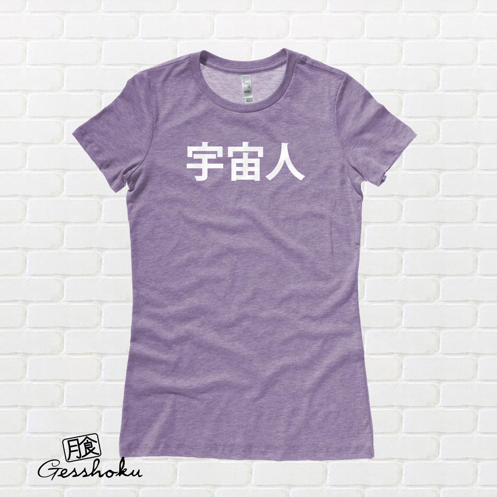 Uchuujin Alien Ladies T-shirt - Heather Purple