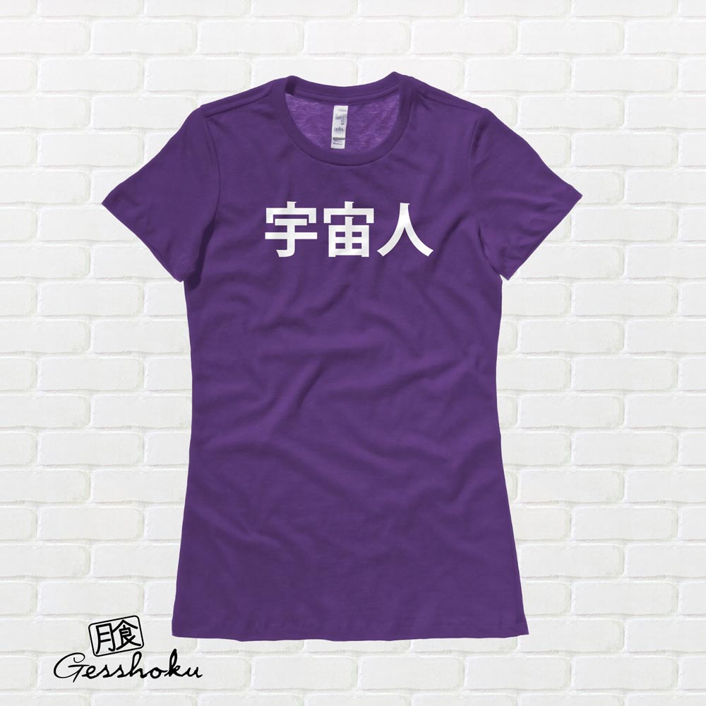 Uchuujin Alien Ladies T-shirt - Purple