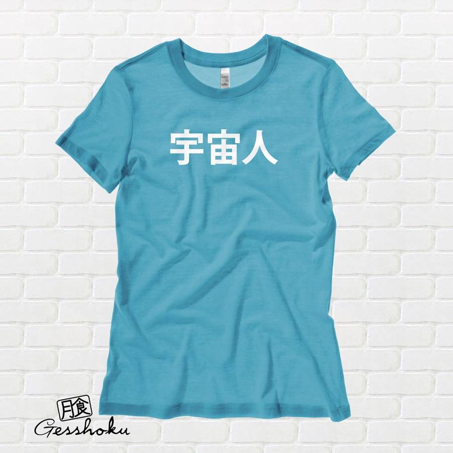 Uchuujin Alien Ladies T-shirt - Teal