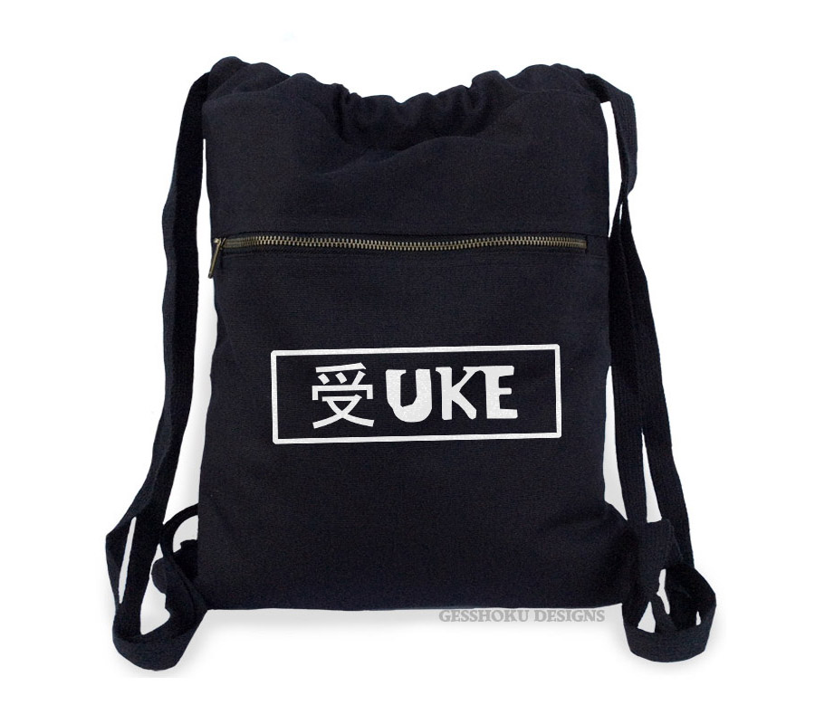 Uke Badge Cinch Backpack - Black