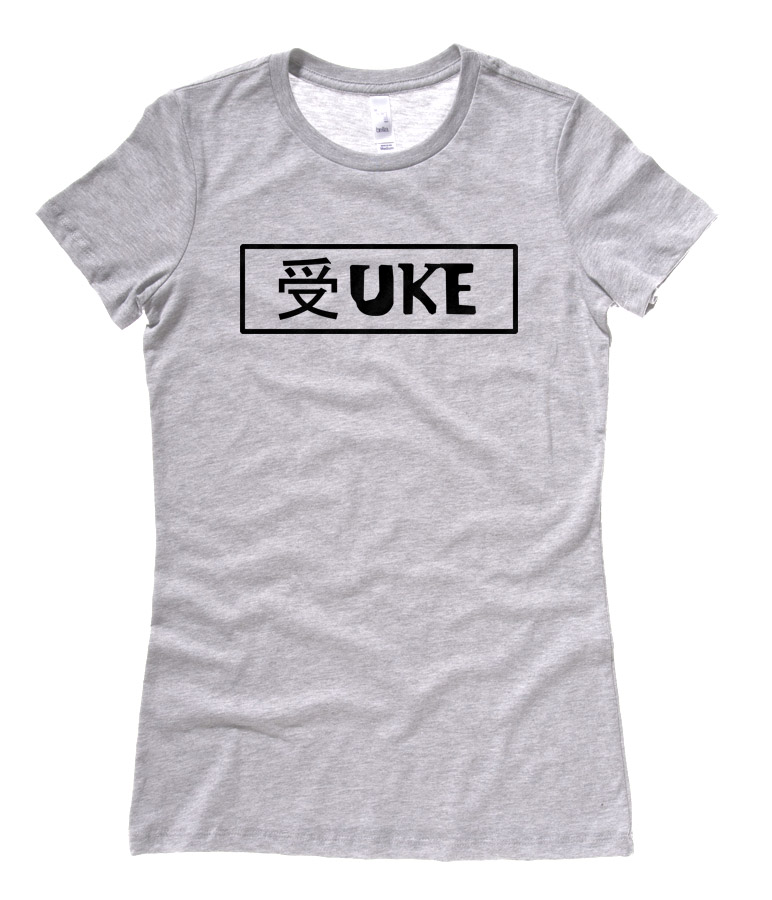 Uke Badge Ladies T-shirt - Light Grey