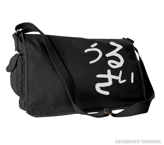 Urusai Japanese Messenger Bag - Black