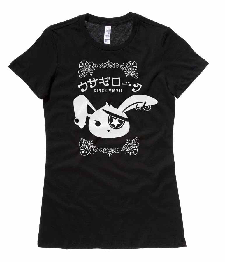 Usagi Rock Jrock Bunny Ladies T-shirt - Black