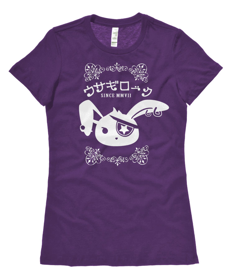 Usagi Rock Jrock Bunny Ladies T-shirt - Purple