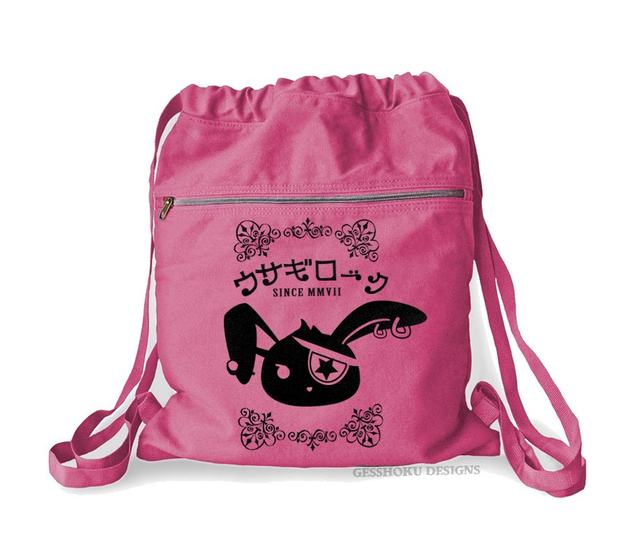 Usagi Rock Bunny Cinch Backpack - Raspberry