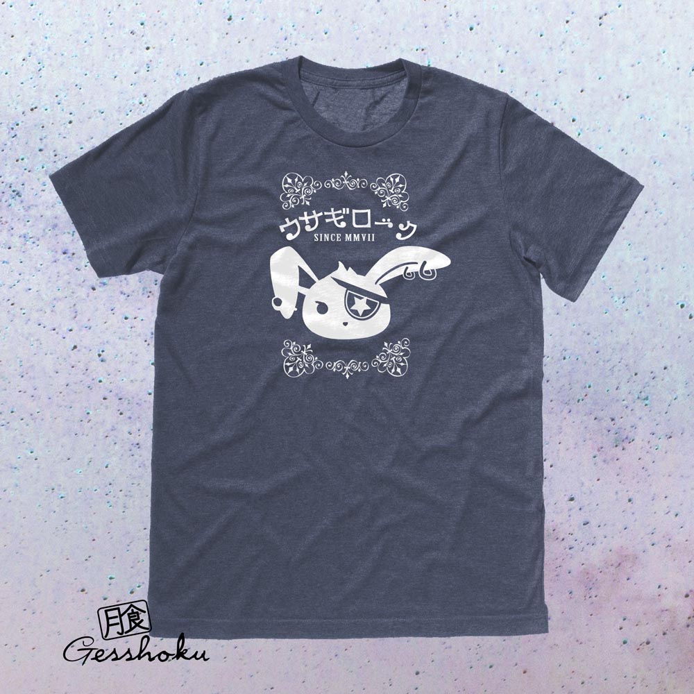 Usagi Rock Jrock Bunny T-shirt - Heather Navy