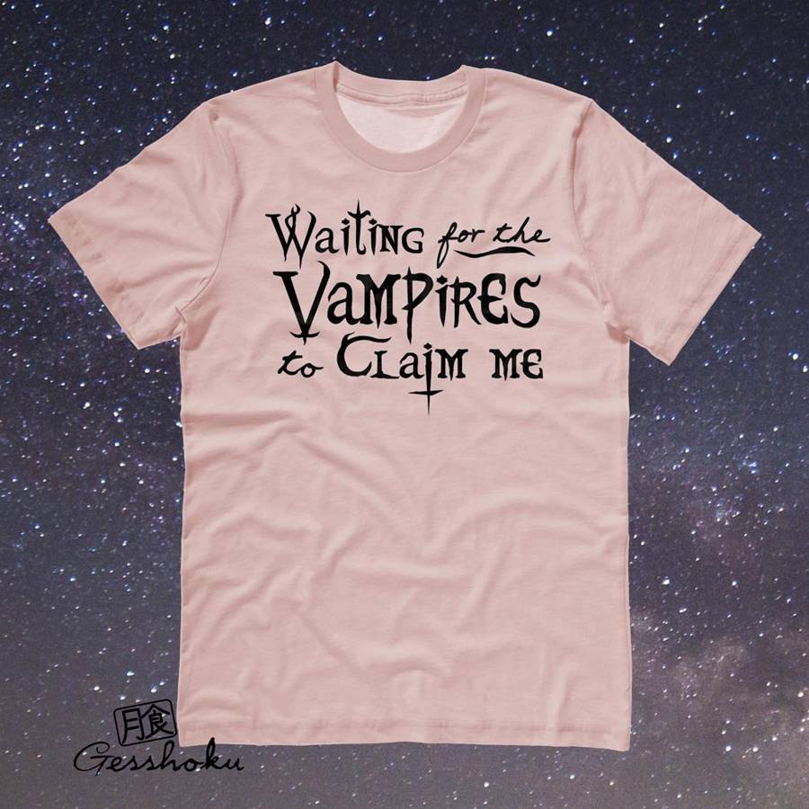 Waiting for the Vampires T-shirt - Rose Gold