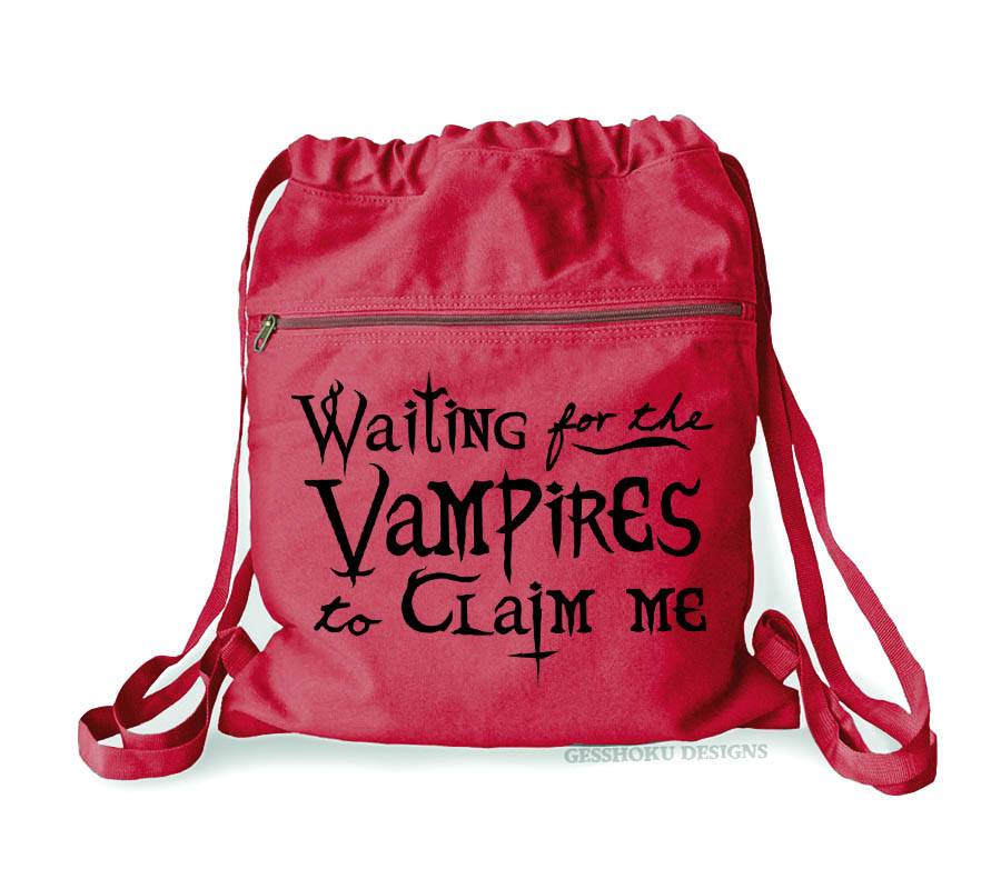 Waiting for the Vampires Cinch Backpack - Red