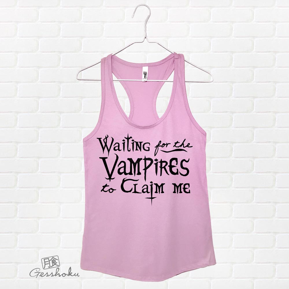 Waiting for the Vampires to Claim Me Flowy Tank Top - Lilac