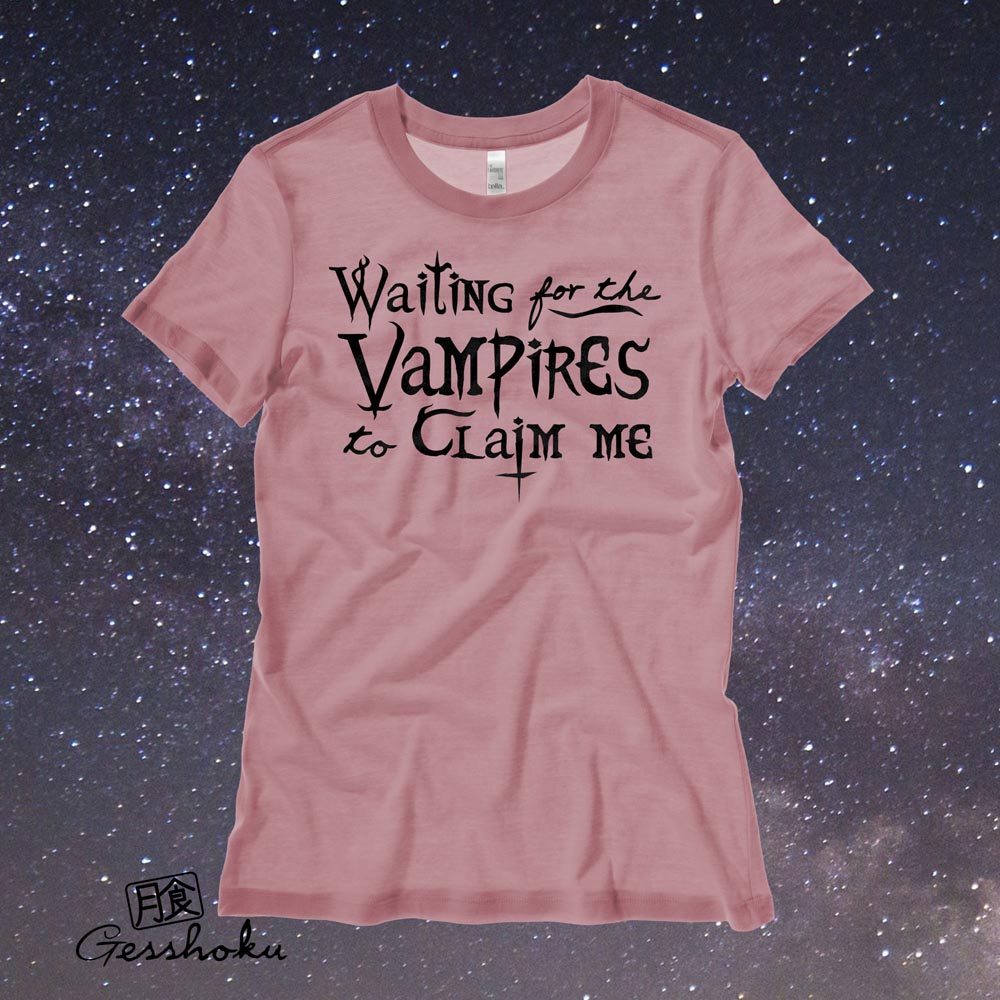 Waiting for the Vampires Ladies T-shirt - Mauve